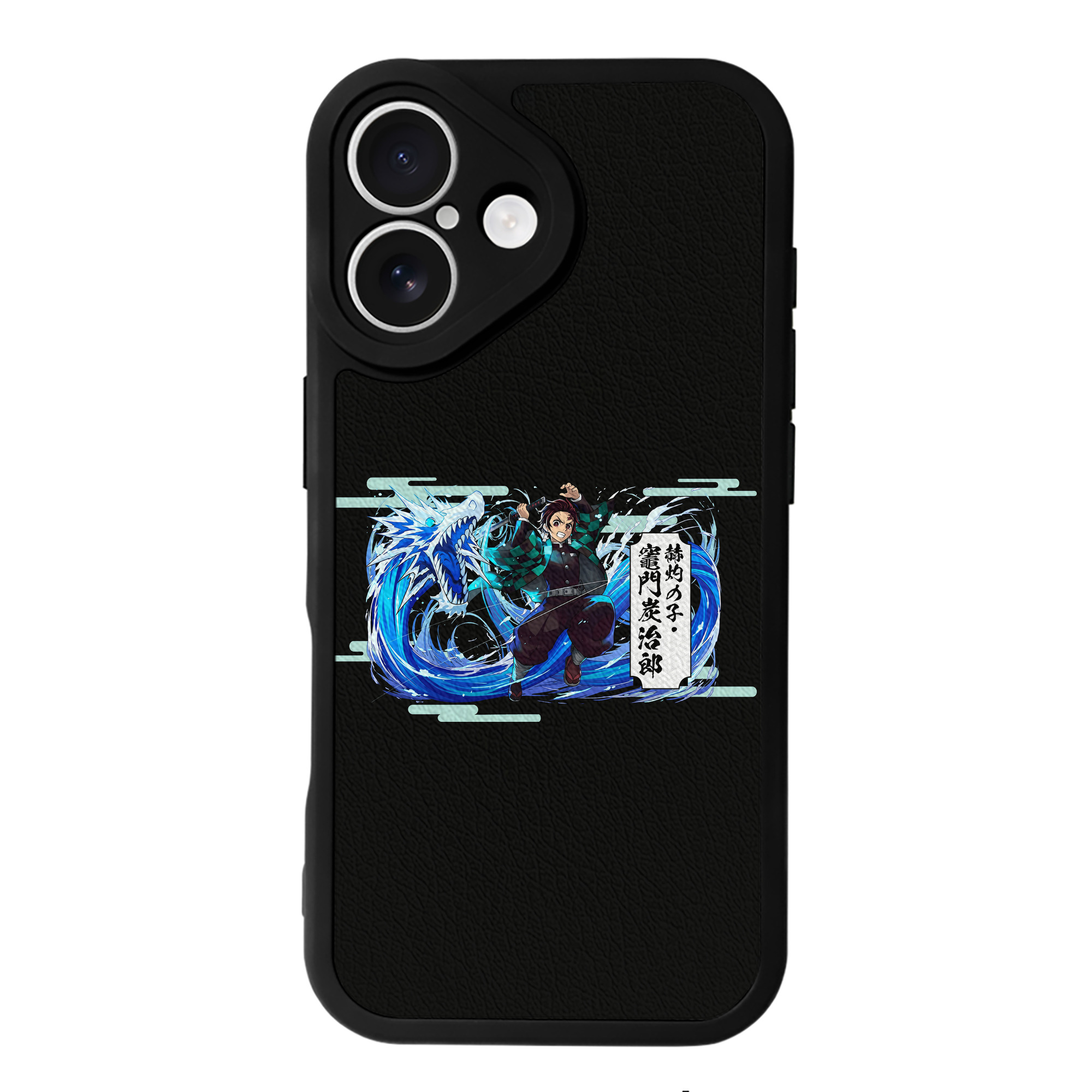 （画像用） 鬼滅の刃 竈門 炭治郎／かまど たんじろう Kamado Tanjirou 【iPhone 16シリーズ対応】シリコンスマホケース（レザー調） 材質：シリコン